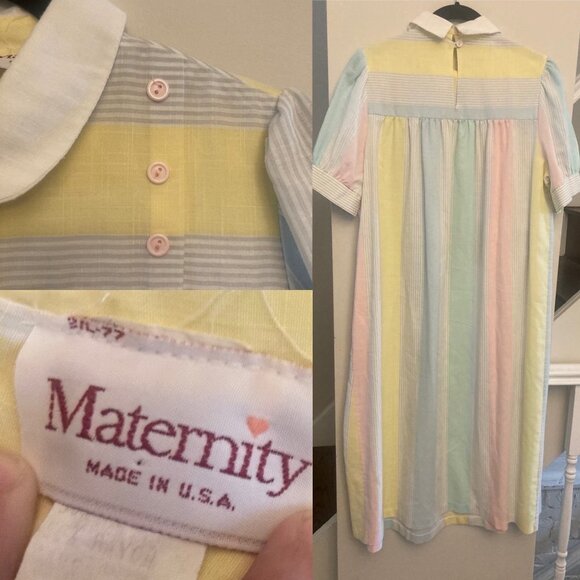 Pastel Shift Dress With Peter Pan Collar - Picture 1 of 5